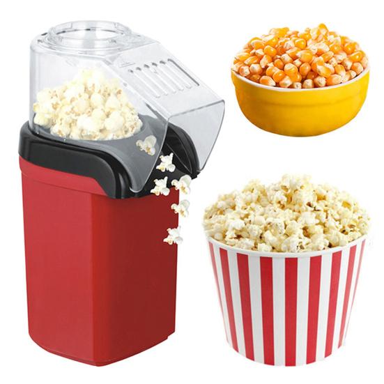 Amusedly Elektrische popcornmachine Hoge popsnelheid Krachtige 1200W Amerikaanse stekker BPA-vrij Voedselveilige mini-popcornmachine Keukenbenodigdheden US Plug rood