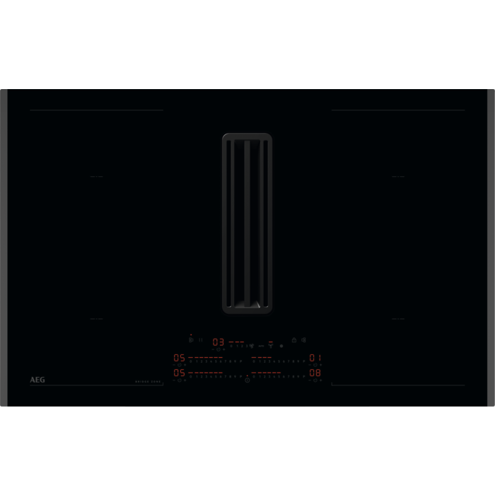 AEG Kookplaat met afzuiging - 6000 ComboHob met Bridge functie, 80 cm NCP84C01FB
