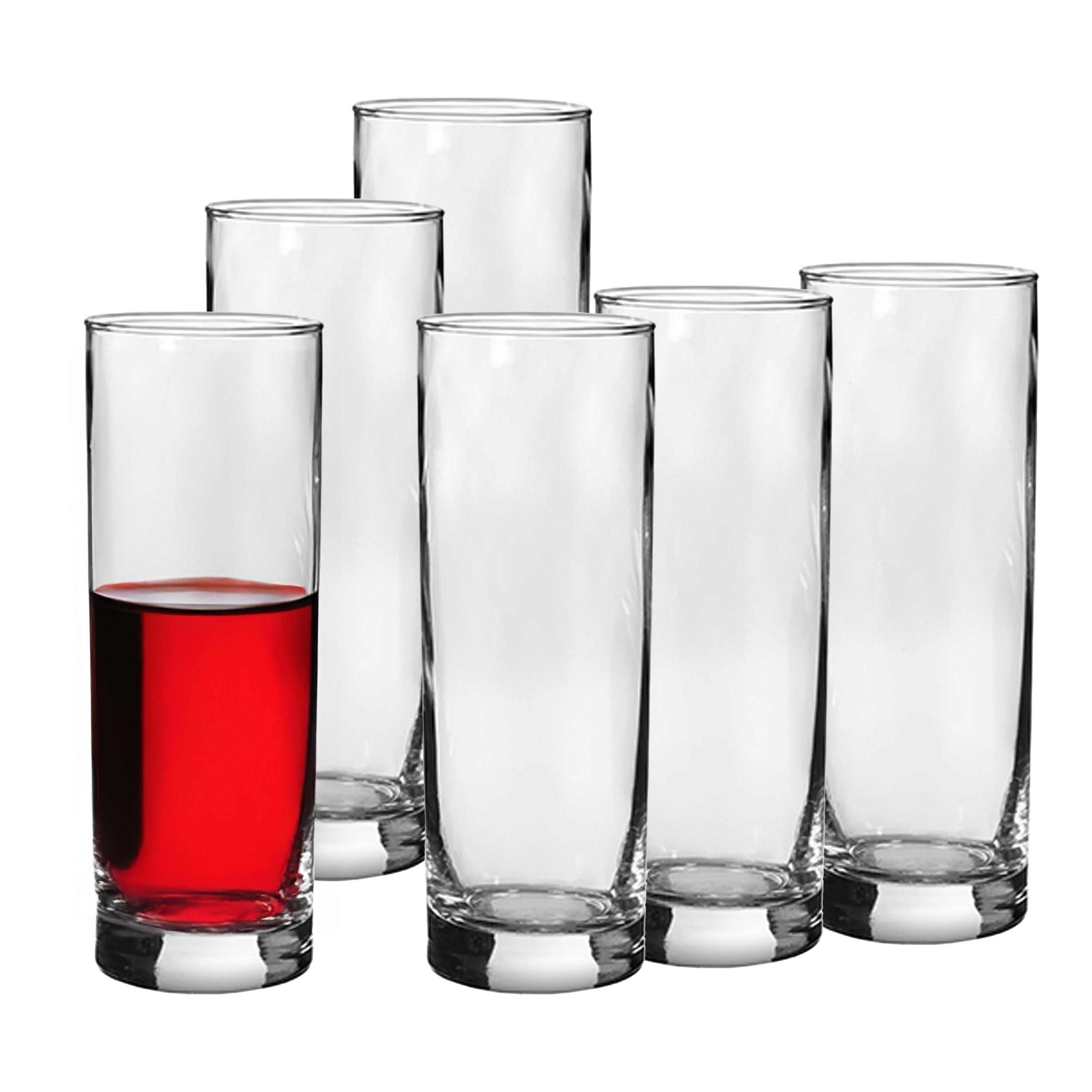 Alessandro Drinkglazen Tubo - 6x stuks - glas - 310 ml -