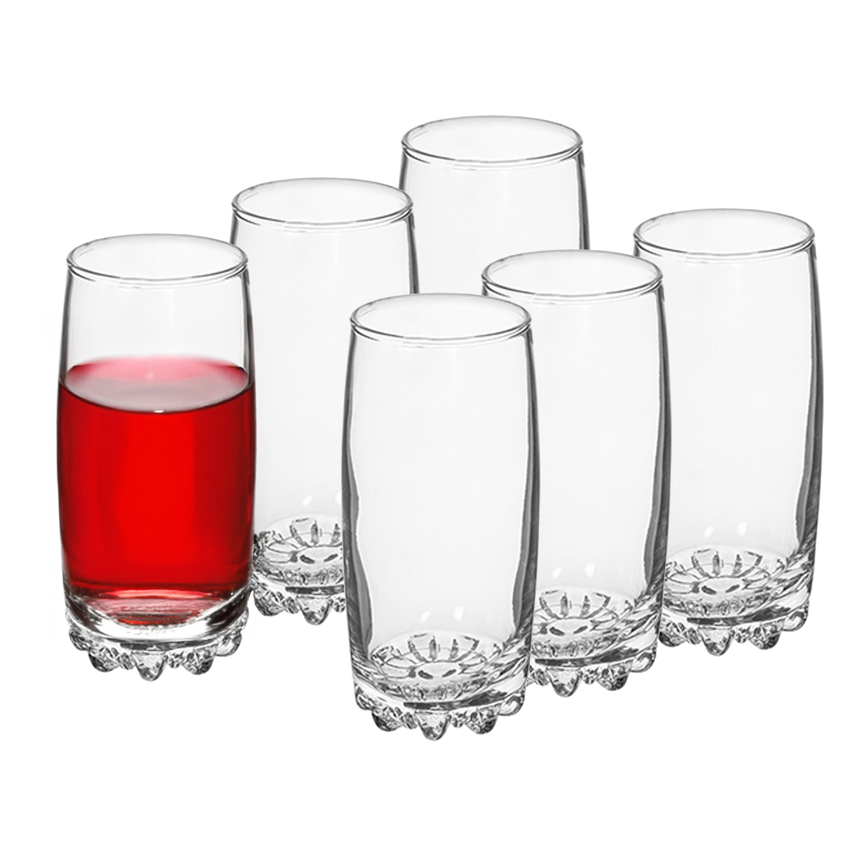 Alessandro Longdrink glazen Roma - 6x stuks - glas - 280 ml -