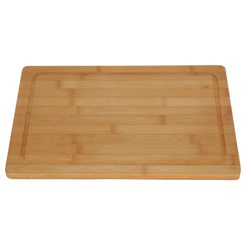 Merkloos Bamboe houten snijplank x 25 x 2 cm - Snijplanken/serveerplanken/broodplanken van hout -