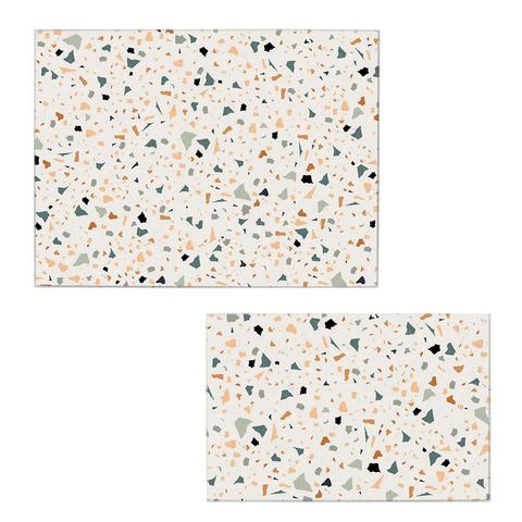 Zeller Present Snijplank Terrazzo' extra grip dankzij siliconen voeten, 2-delig, 30x20 cm (set, 2 stuks)