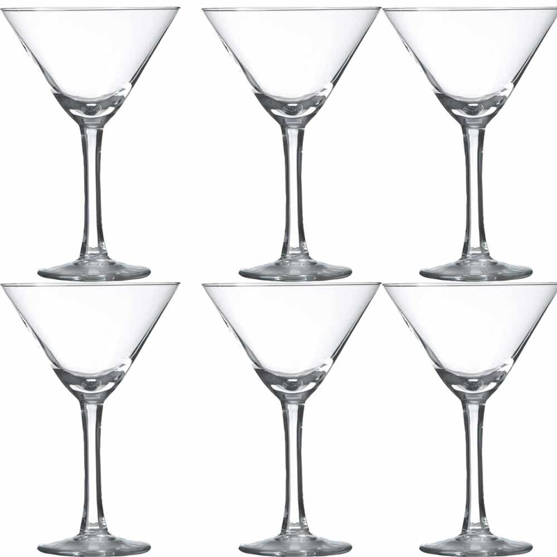 Royal Leerdam Martini Cocktaiglazen - 6x stuks - glas - 190 ml -