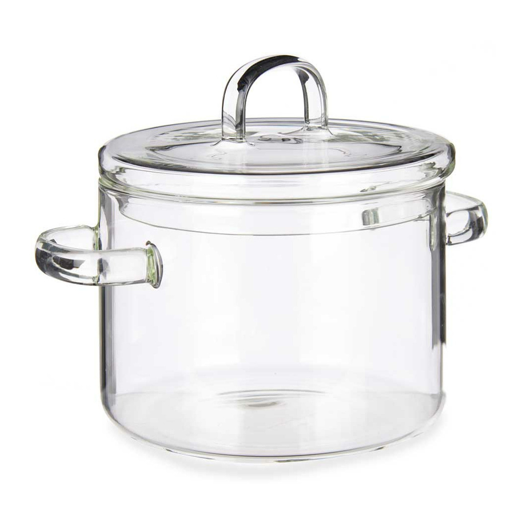 Vivalto Kookpan met deksel - glas - 1.8L - 17x21 cm - transparant -