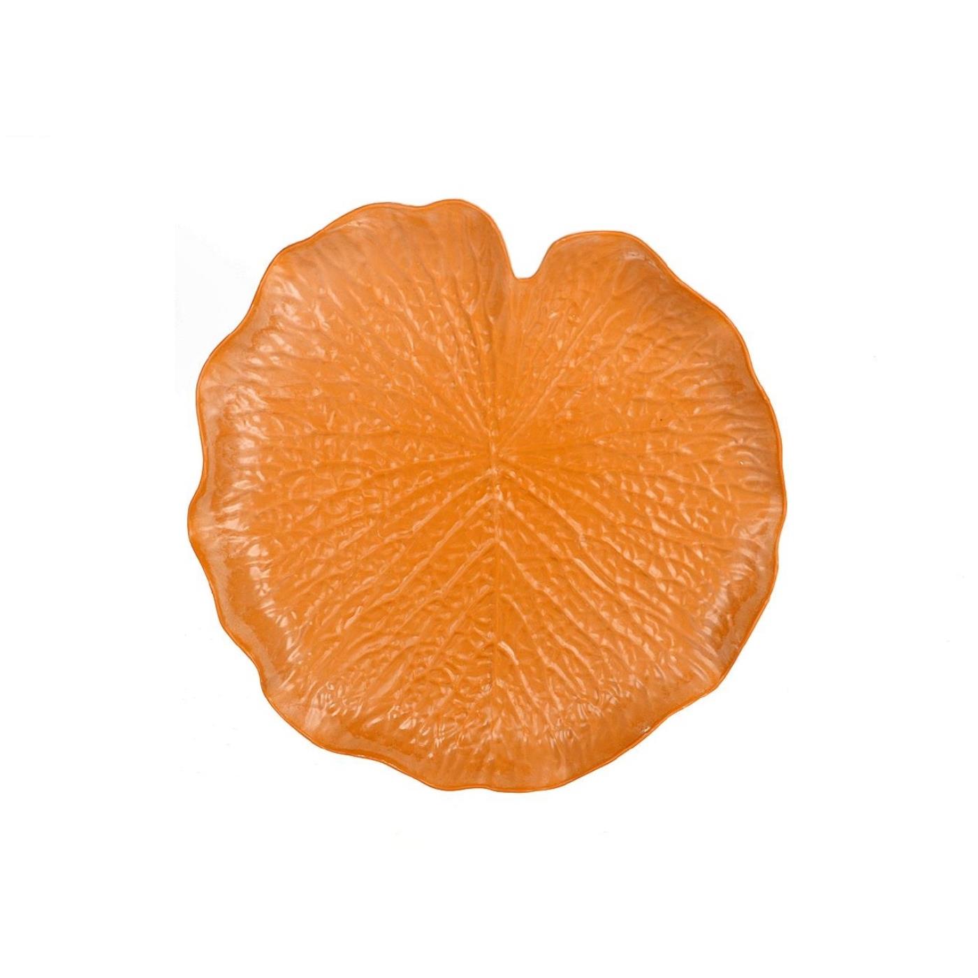 HBX natrural living Plateau Bladvorm Melam Terracotta Ø31xH3.5cm