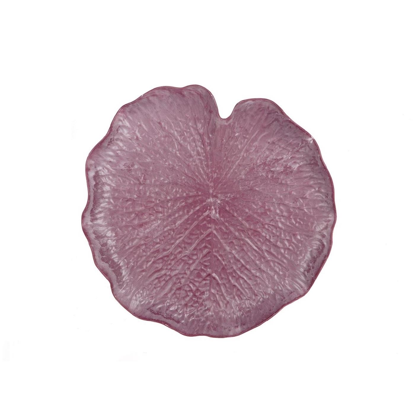 HBX natrural living Plateau Bladvorm Melam Aubergine Ø31xH3.5cm