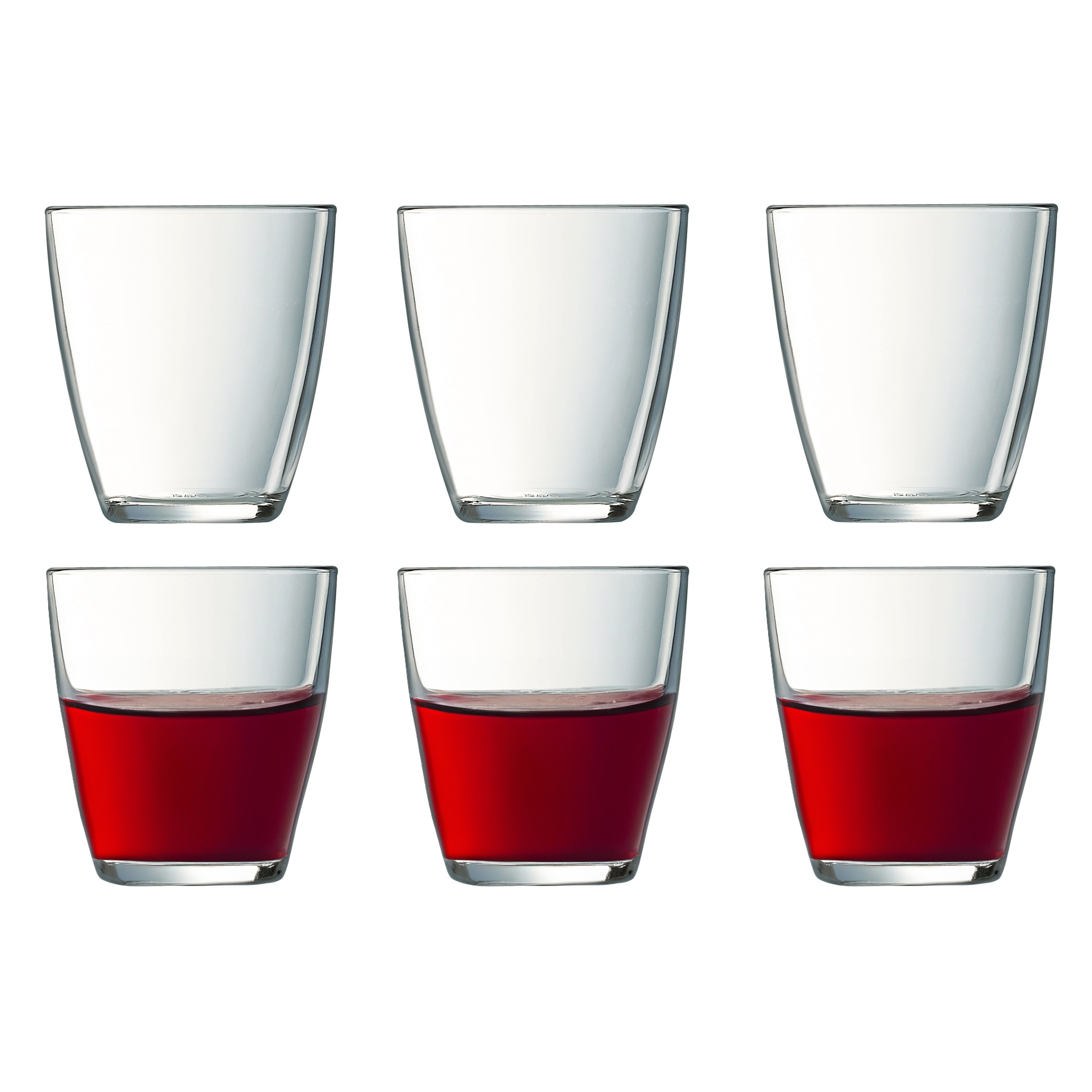 Luminarc water drinkglazen - 6x - transparant - glas - 250 ml -
