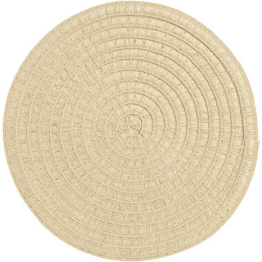 Leen Bakker Placemat Emory - taupe - Ø38 cm