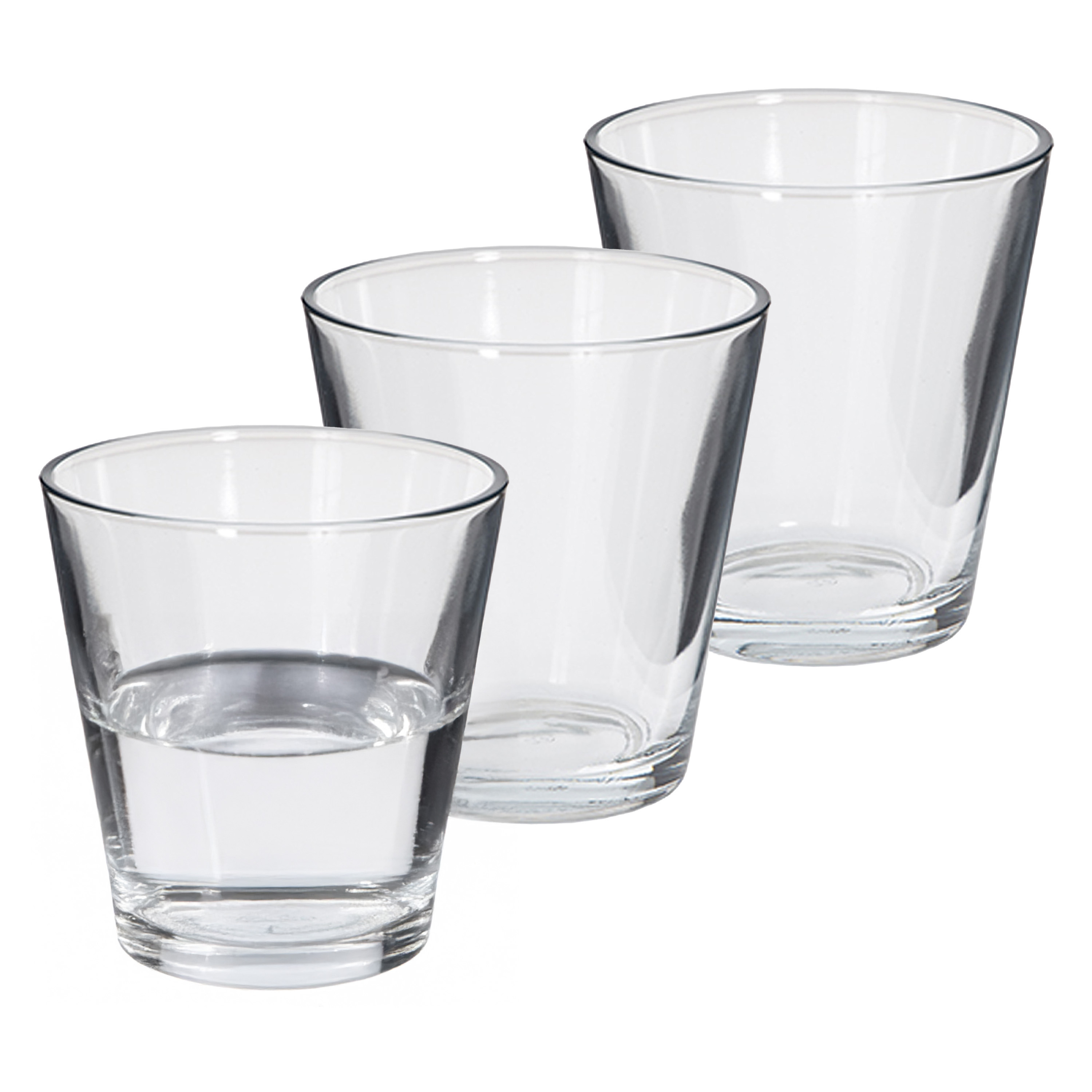 Alessandro Drinkglazen Conical - 3x stuks - glas - 230 ml -