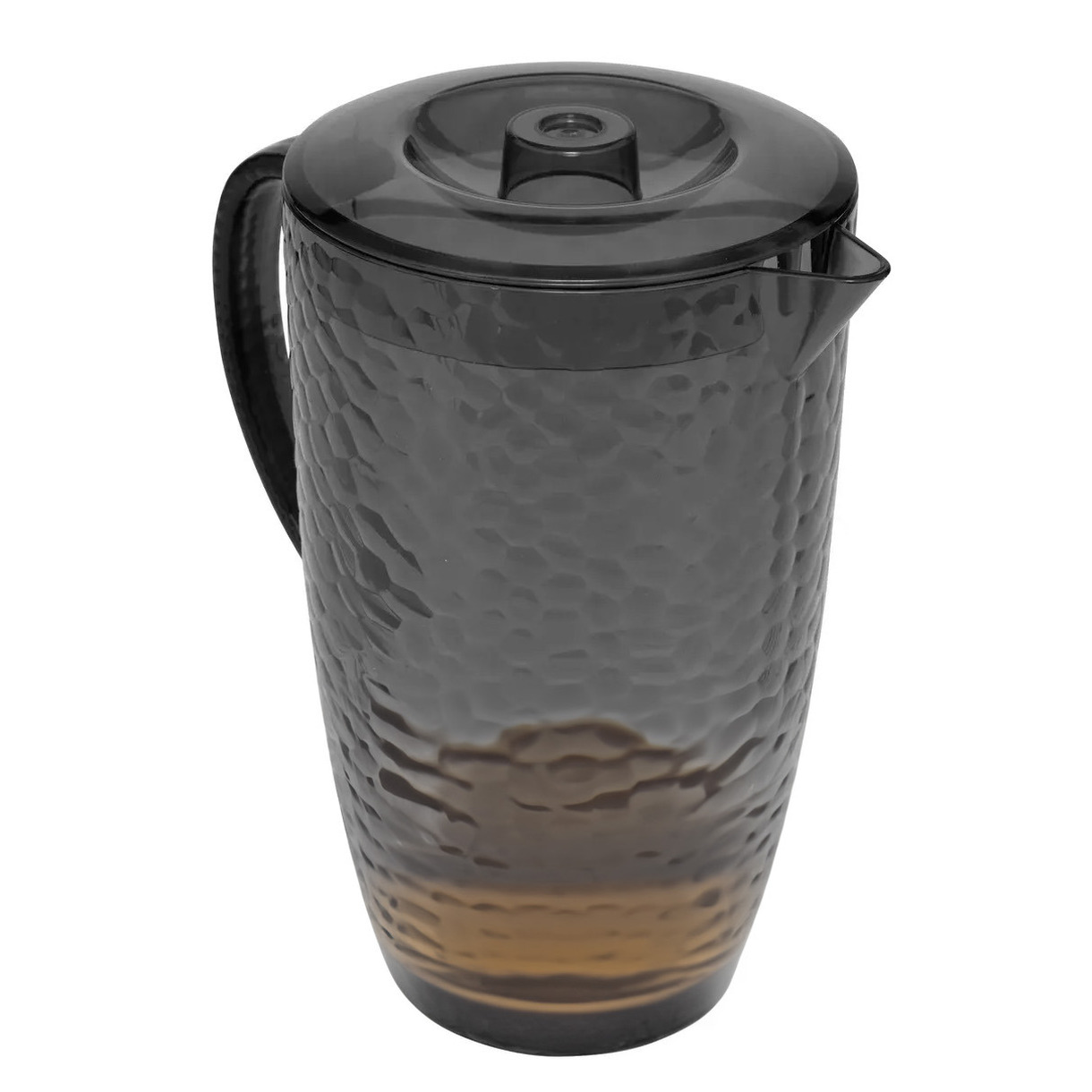 5five Sapkan/schenkkan karaf met deksel - 2 liter/2000 ml - antraciet - kunststof -