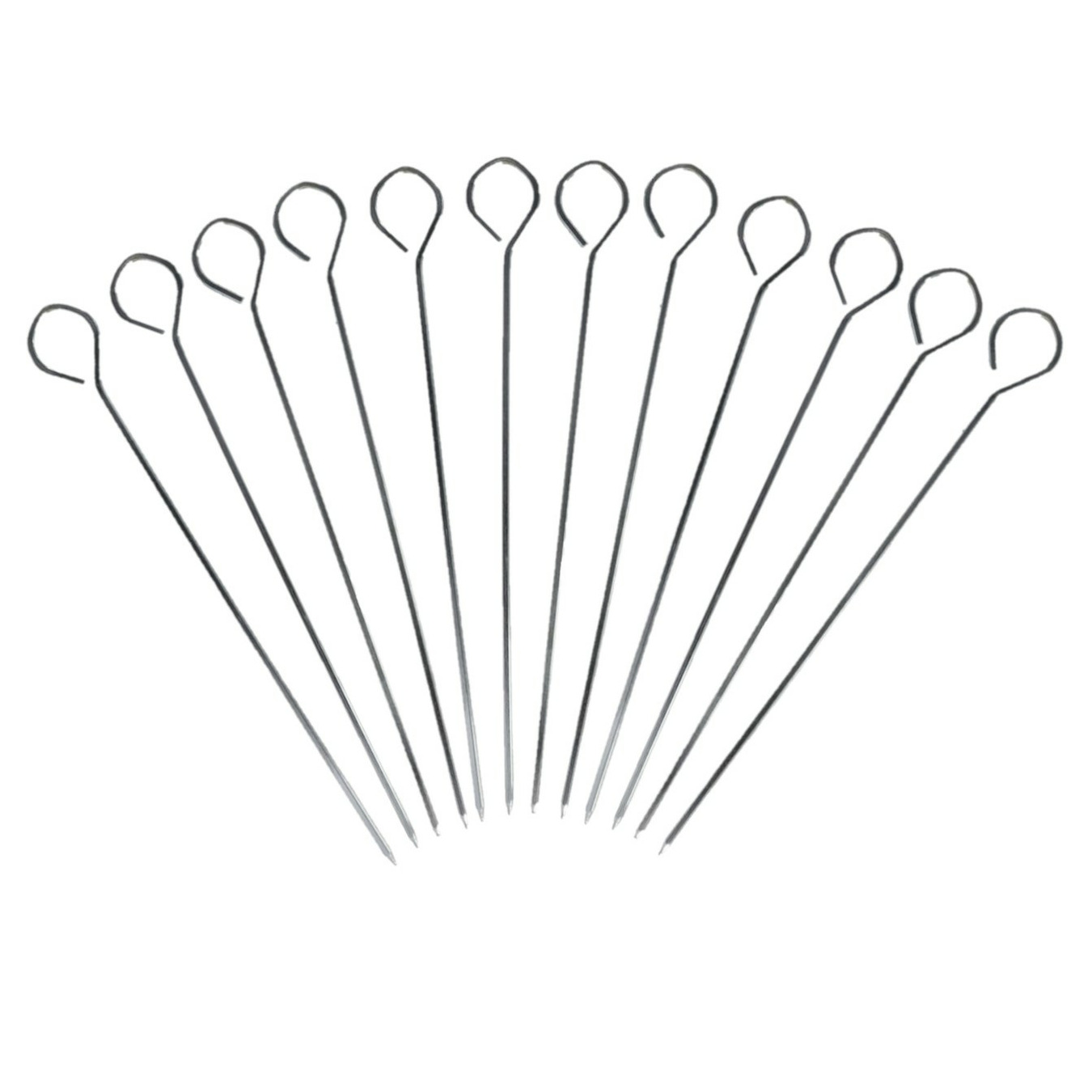Merkloos Gourmet/barbecue spiesjes/vleespennetjes - 16x - rvs - 20 cm -