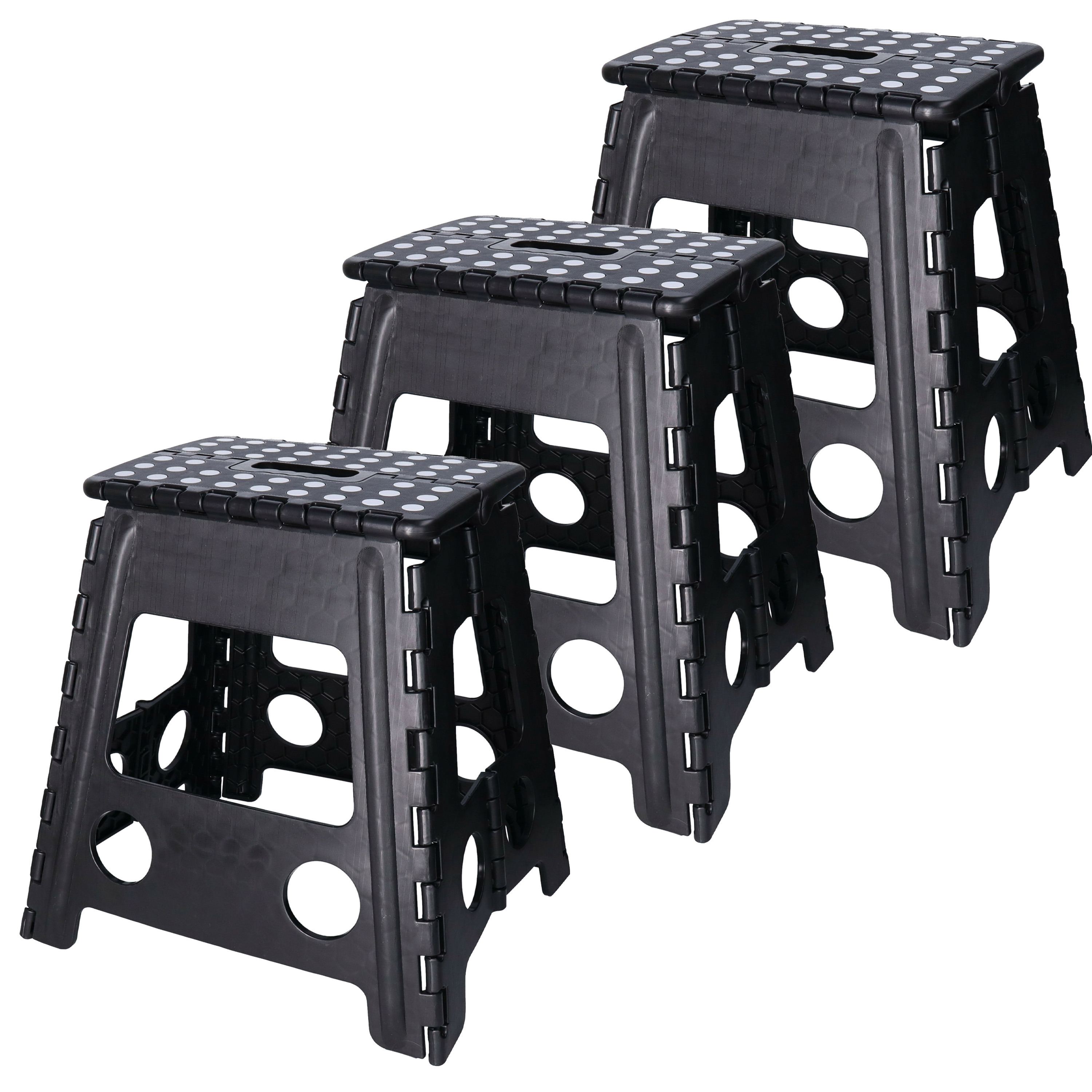 Benson Set van 3x stuks opvouwbaar krukje cm -