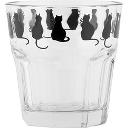 Clayre & Eef Drinkglas Katten 200ml Ø8x8cm