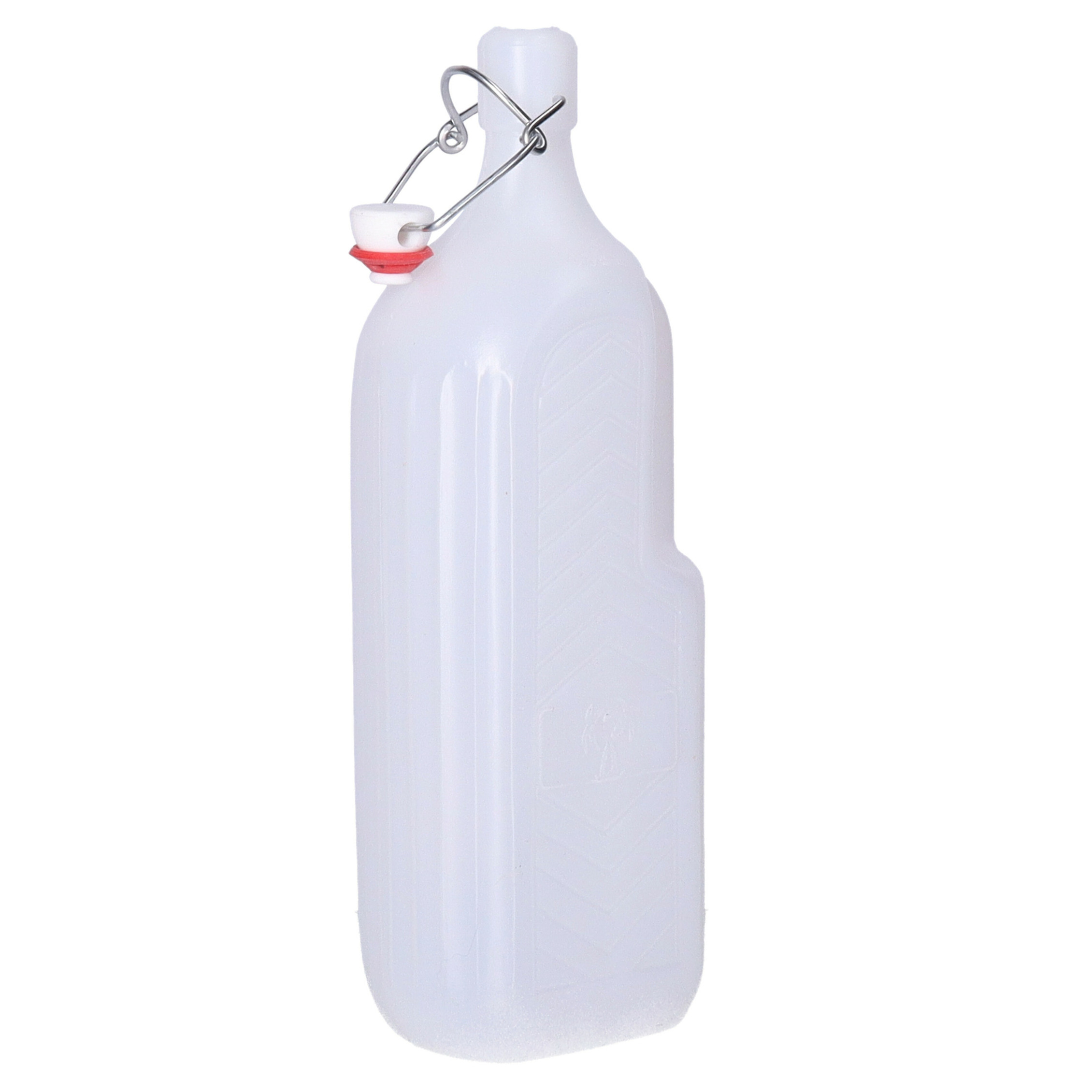 CM beugelfles/weckfles/waterfles container - wit - kunststof - 1,5 liter -