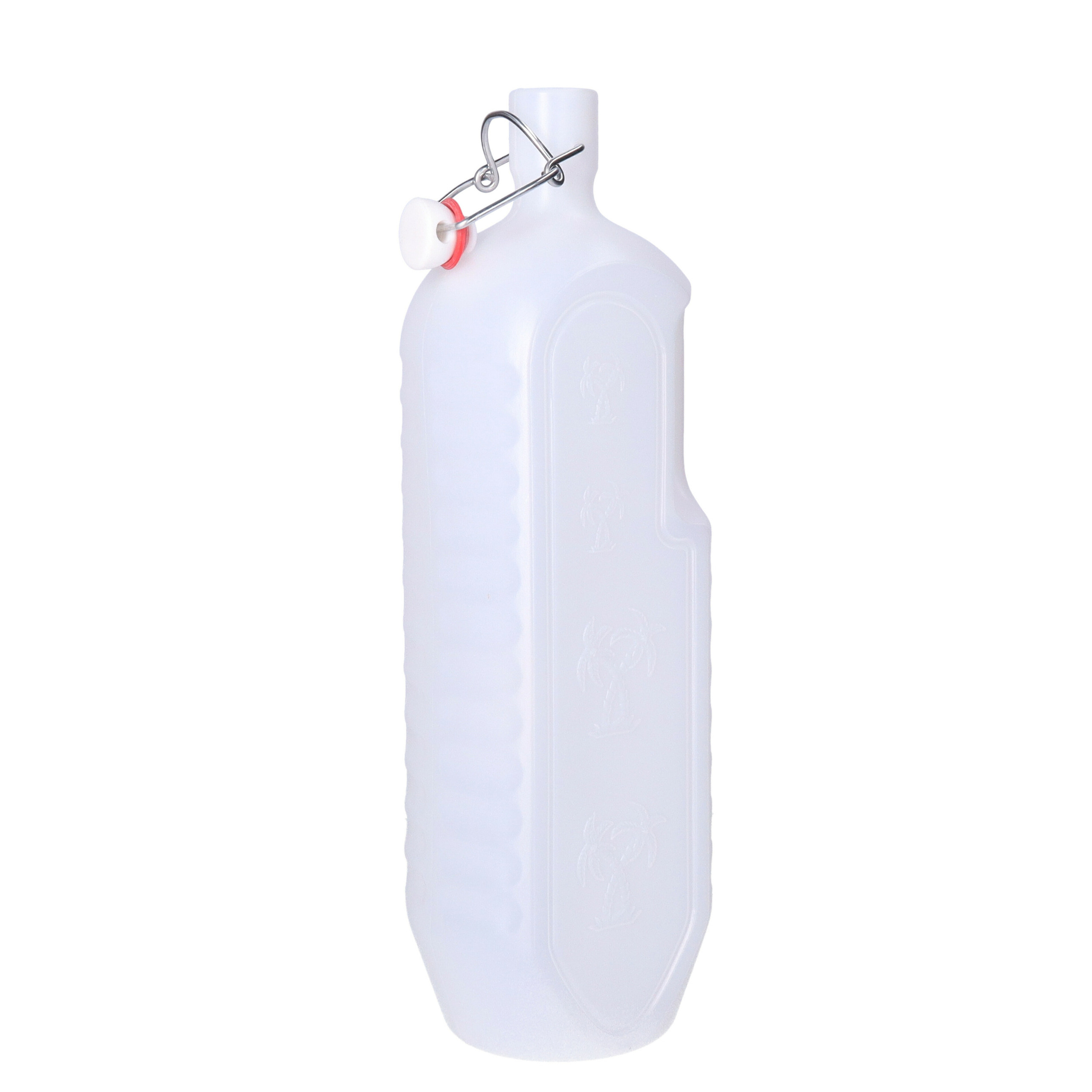 CM beugelfles/weckfles/waterfles container - wit - kunststof - 2 liter -