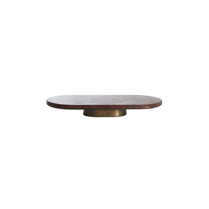 Light & Living Light&living Schaal op voet 50x24x6 cm BELO rood agaat+antiek brons