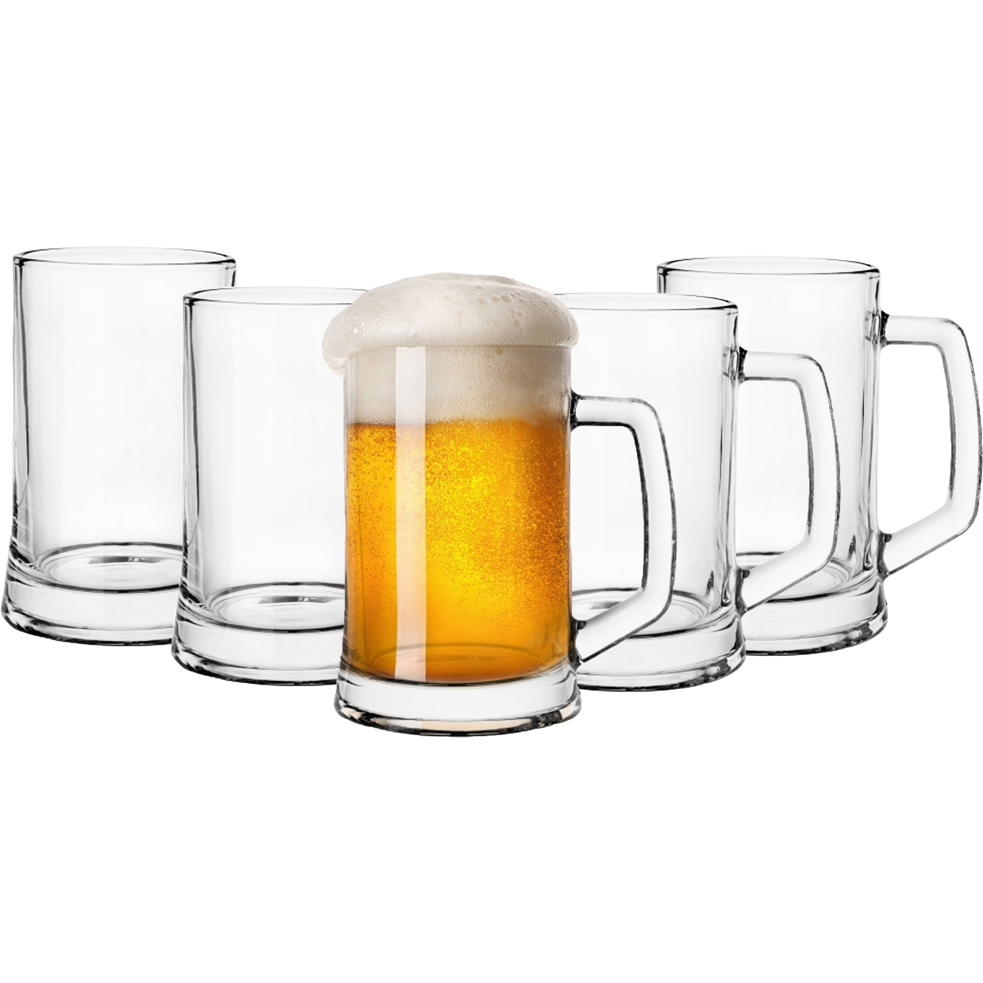 Glasmark Bierglazen - Bierpullen - transparant glas - 6x stuks - 500 ml - Oktoberfest -