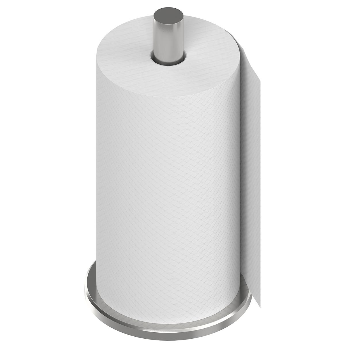 Bellatio Design BD Keukenrolhouder - zilverkleurig - staand - keukenrol houder - RVS - H32 cm -