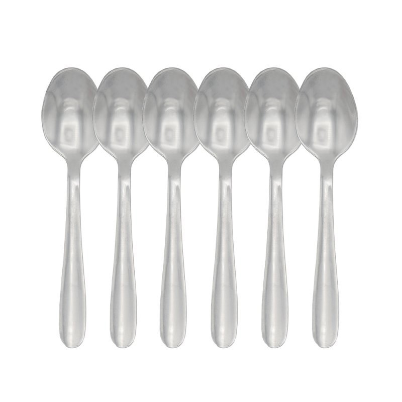 B-Home Theelepels - 6x - Zilver - RVS - dessertlepels -