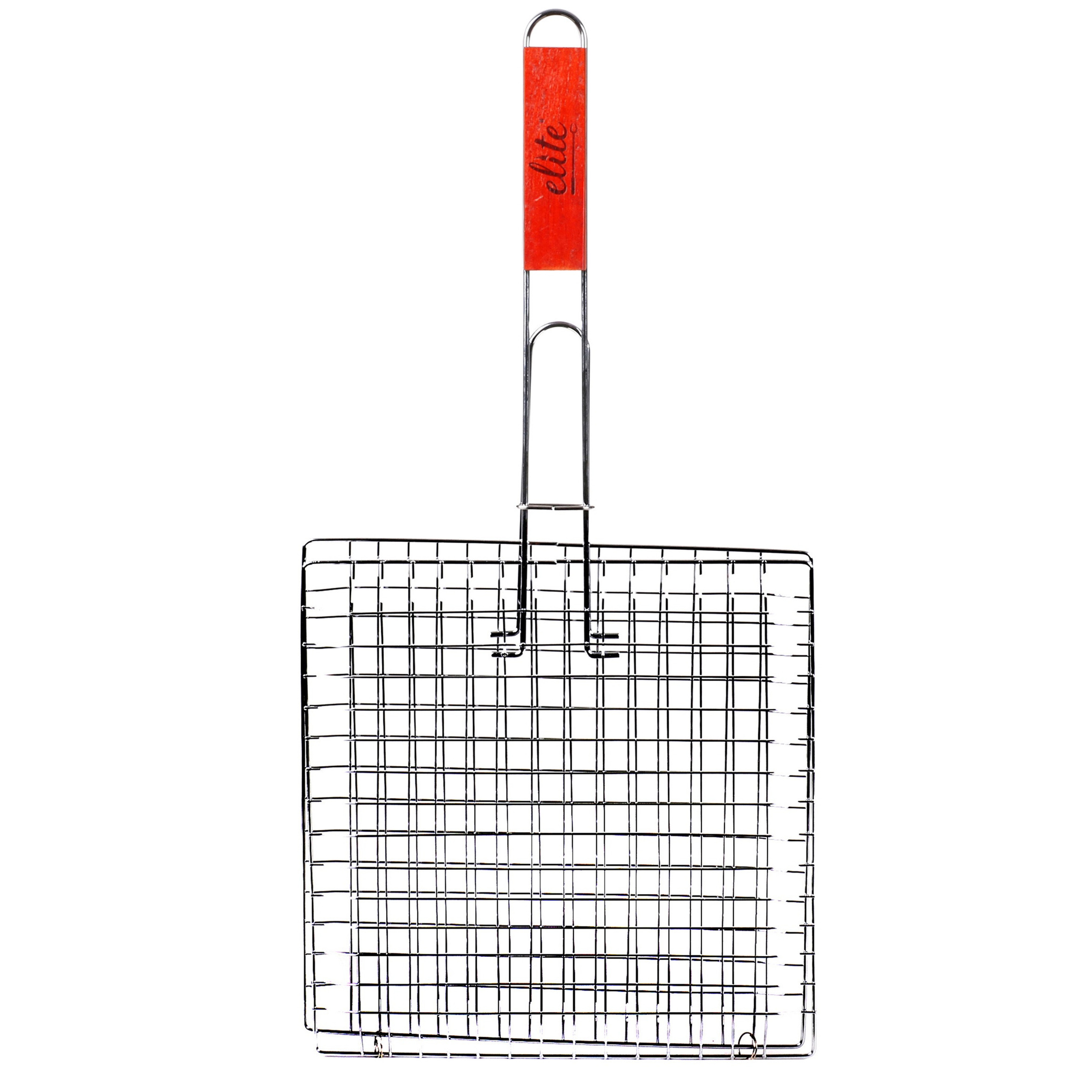 Elite BBQ/barbecue rooster - klem grill - metaal/hout - 22 x x 1 cm -