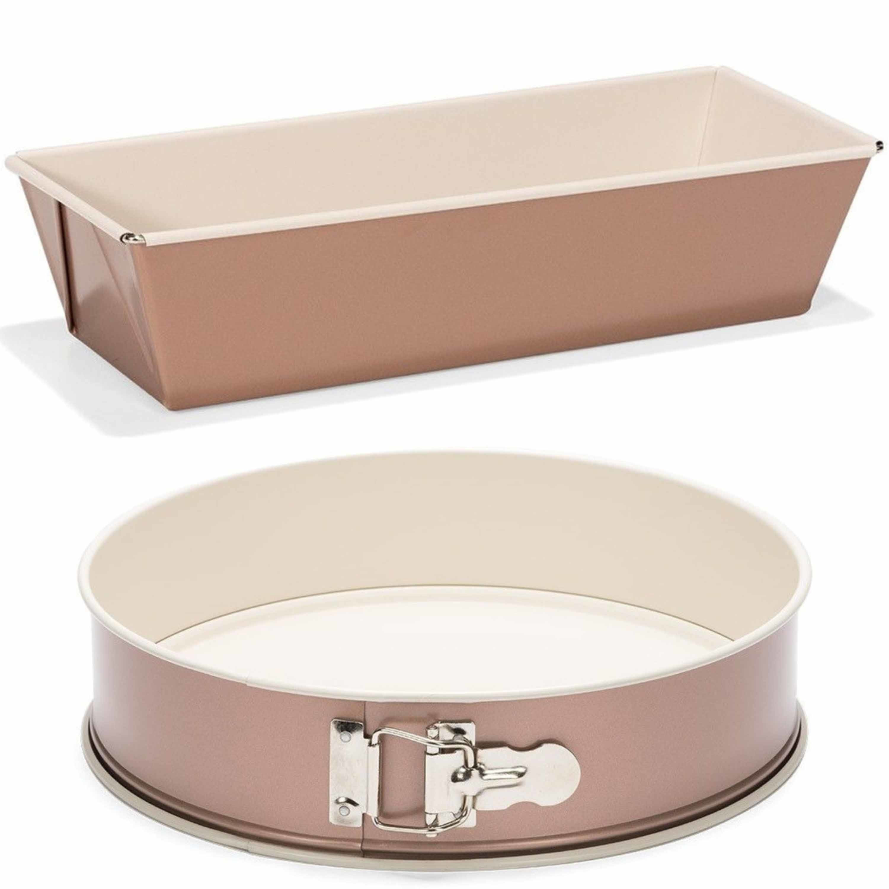 Patisse Set van 2x rose gouden bakvormen voor cake en taart 25 en 20 cm -