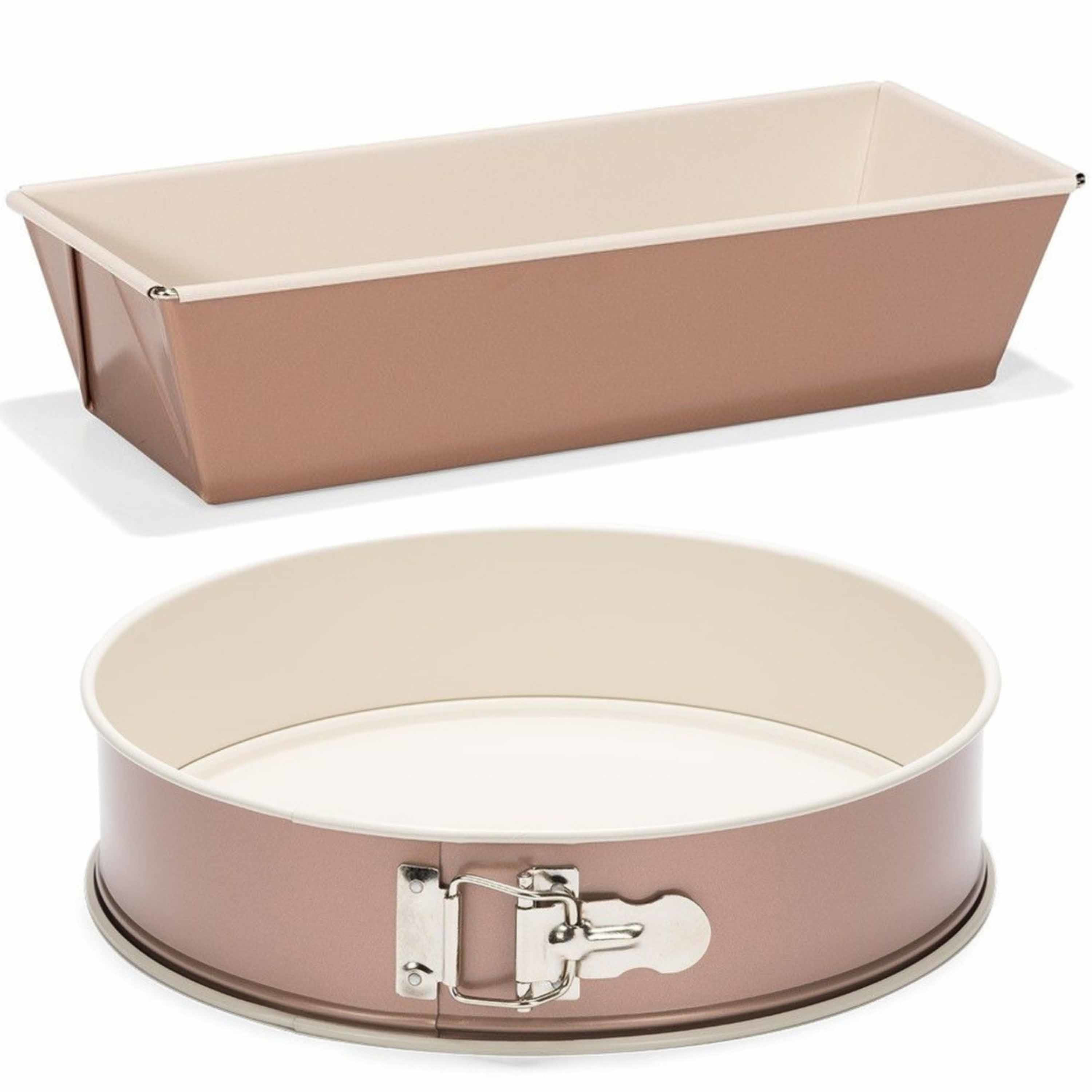 Patisse Set van 2x rose gouden bakvormen voor cake en taart 25 en 24 cm -