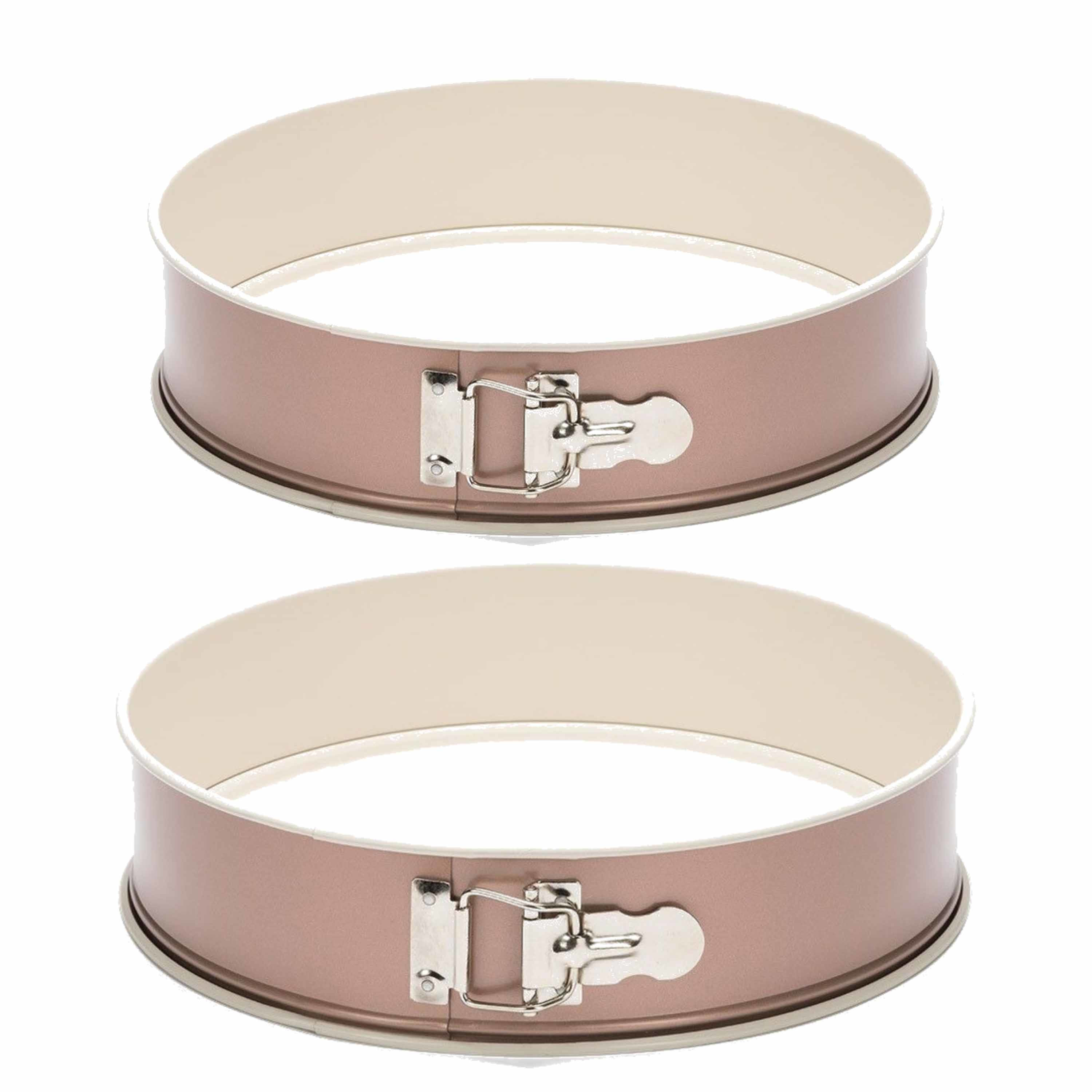 Patisse Set van 2x Ronde anti-aanbak springvorm/taartvormen rose goud 20 en 24 cm -