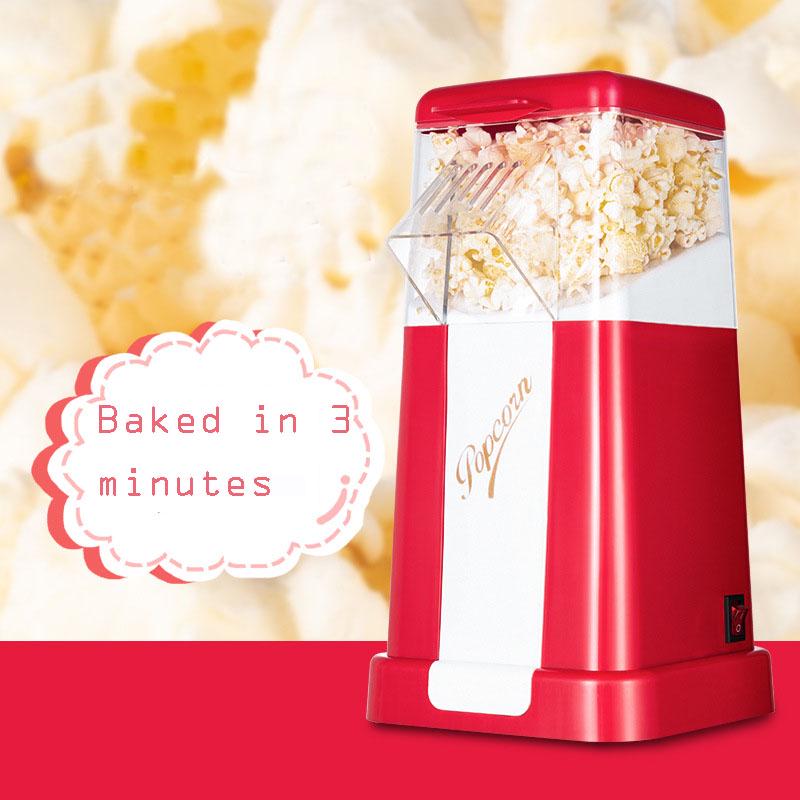 Houspace Kitchen Mini Popper Corn Air Popcorn Maker met transparante behuizing EU PLUG rood