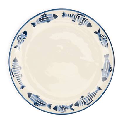 Rivièra Maison Riviera Maison - Como Catch Breakfast Plate - Blauw | White