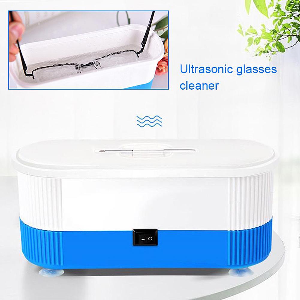 Household kitchen Draagbare sieradenbril Machinereiniger Ultrasoon reinigen blauw