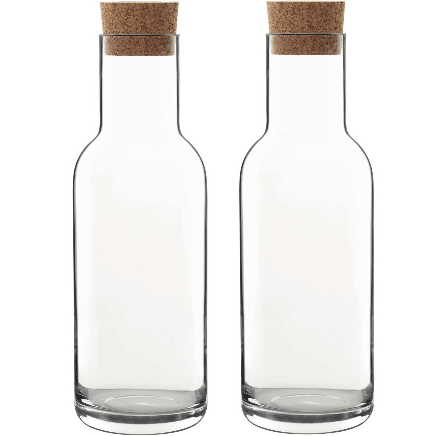 Bormioli Rocco Luigi Bormioli Water karaf Sublime - 3x - kurken dop - 1 liter - Sapkan/waterkan/schenkkan -