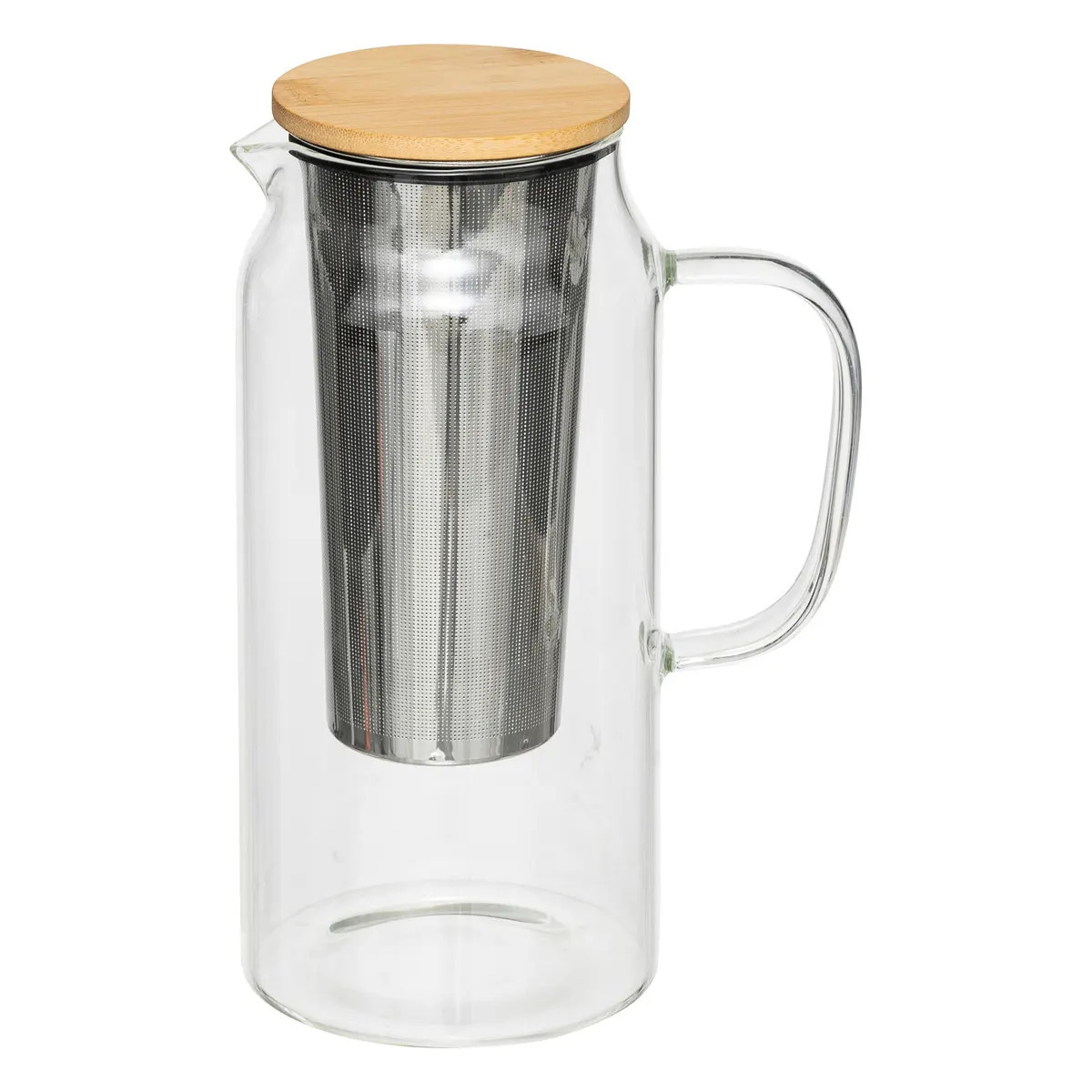 Secret de Gourmet Theepot Indiana - Glas - met theezeef - transparant - 1300 ml - 10 x 21 cm -