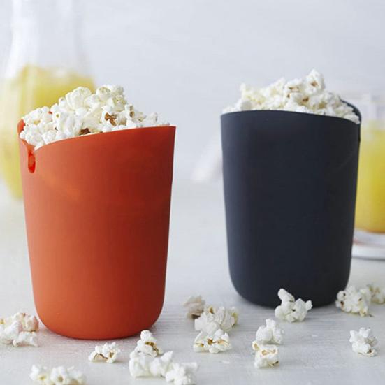 Worry free storage Handige popcorn emmer Voedselveilig Brede toepassing Eenvoudige bediening Magnetronbestendig Maker Keukenaccessoires zwart