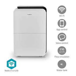 Nedis DEHU30WTW Smartlife Luchtontvochtiger 30 L/dag Regelbare Hygrostaat 210 M³/h