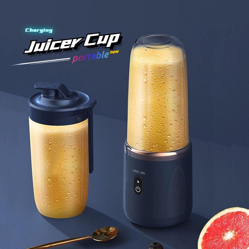 XK&CC Draagbare Juicer Opladen Kleine Huishoudelijke Sapbeker Volautomatische Multifunctionele Juicer Cup 【A】Blue（1 cup body）
