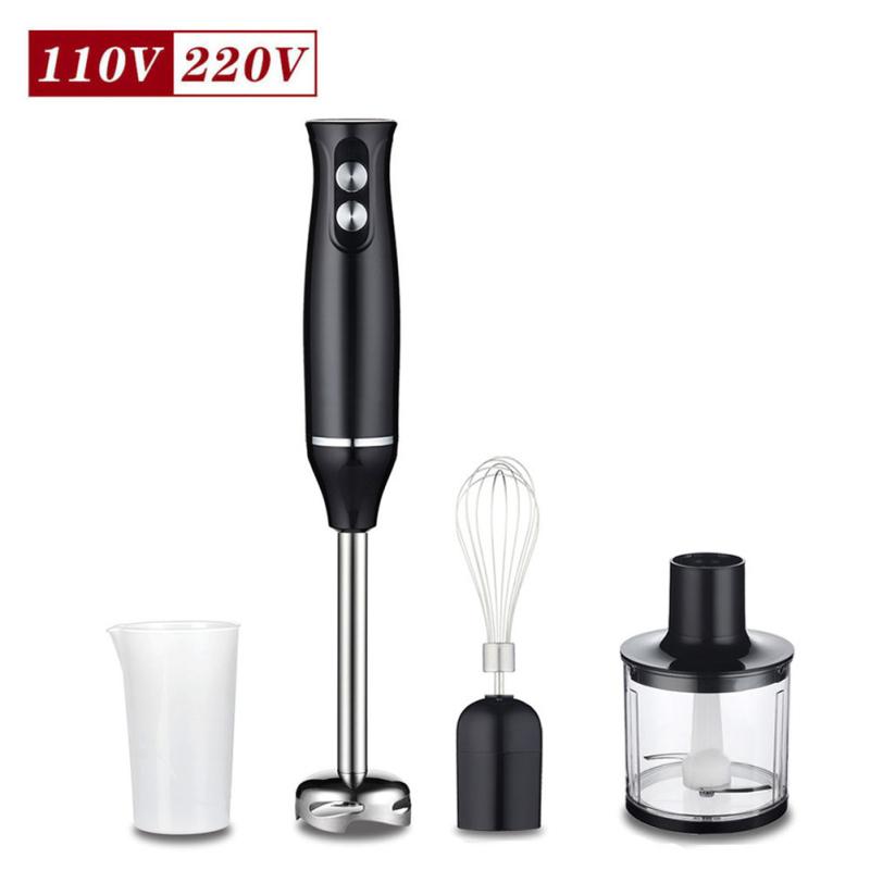 KK-Home 4-in-1 2-snelheden handzame staafmixerset met mengbeker, hakmolen, garde voor smoothies, babyvoeding, soepen EU plug 220V
