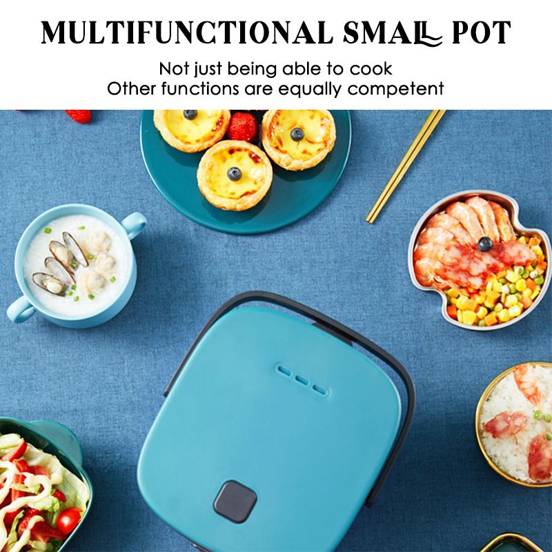 Refreshing Home 1.2L Mini Rijstkoker Non-stick Elektrisch Kooktoestel voor Thuisslaapzaal Studenten 1-2 Mensen Gebruik EU Plug
