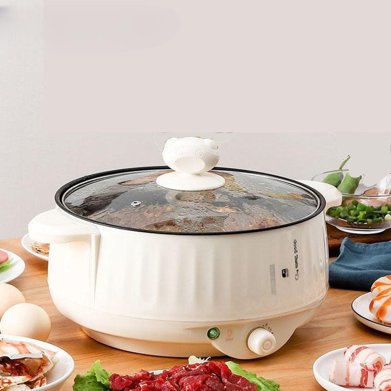 Houspace Kitchen Multifunctionele huishoudelijke elektrische koekenpan, elektrische pot, kookgerei, mini-elektrische koekenpan, kleine elektrische pot