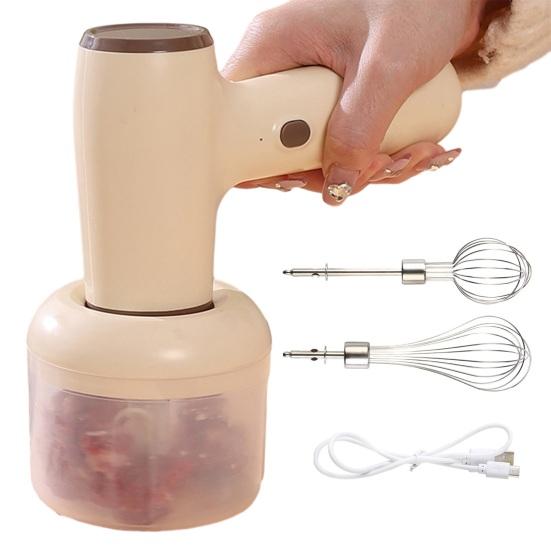 Deyishenghuo 1 Set Elektrische Eierklopper Draagbare Draadloze Elektrische Knoflook Chopper USB Oplaadbare Handheld Keukenmachine voor Thuis koffie
