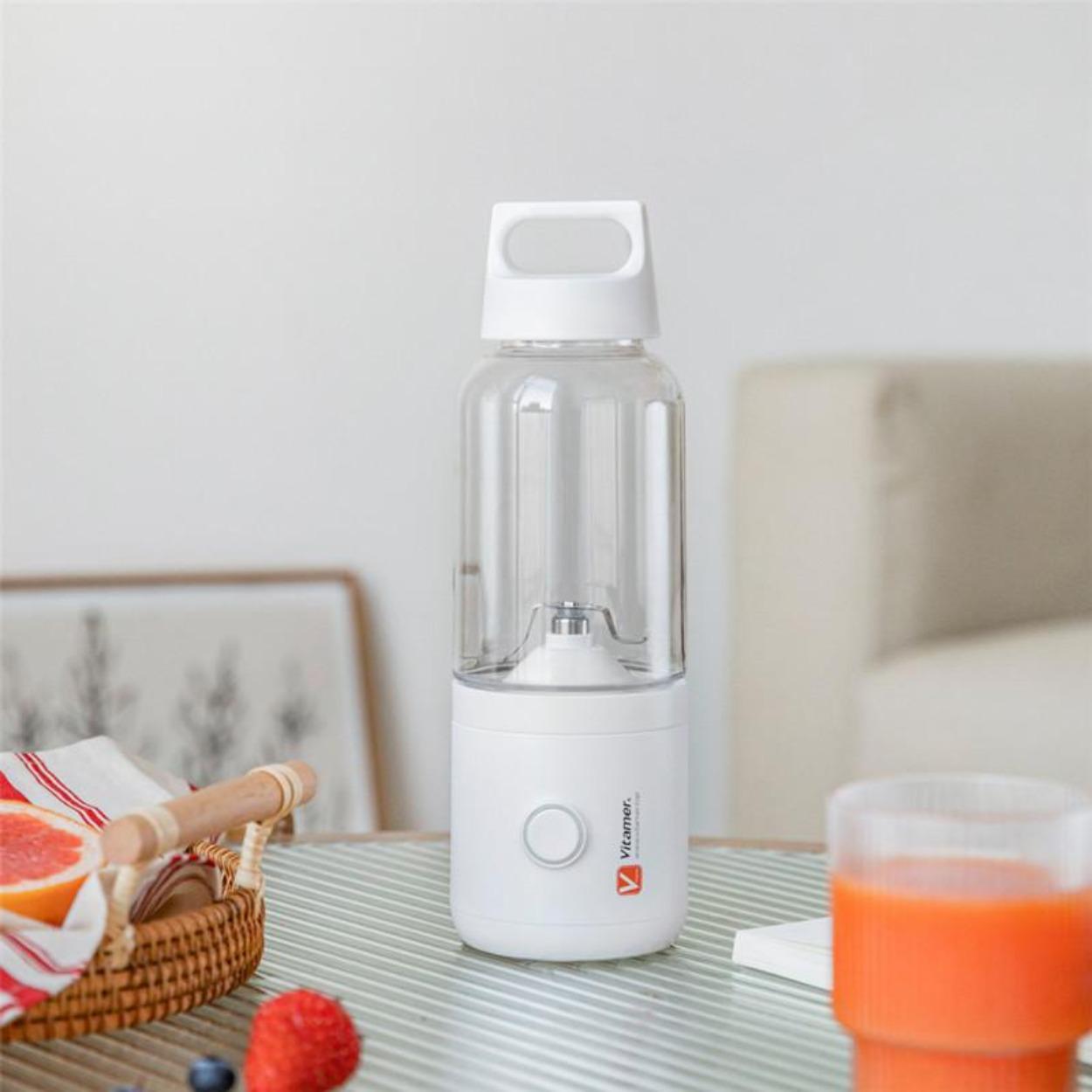 Darling Women Boutique A Vit-s011 500 ml draagbare mini-sapcentrifuge Vitamer-sapcentrifuge 2000 * 2 mah oplaadbare vruchtensapbeker wit