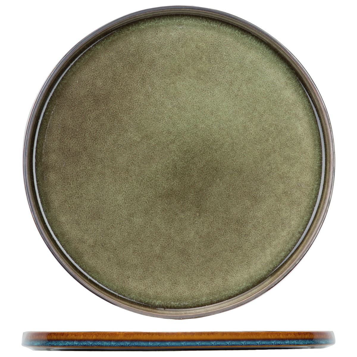 Cosy & Trendy Bord plat Quintana; 32.5 cm (Ø); groen; rond; 2 stuk / verpakking