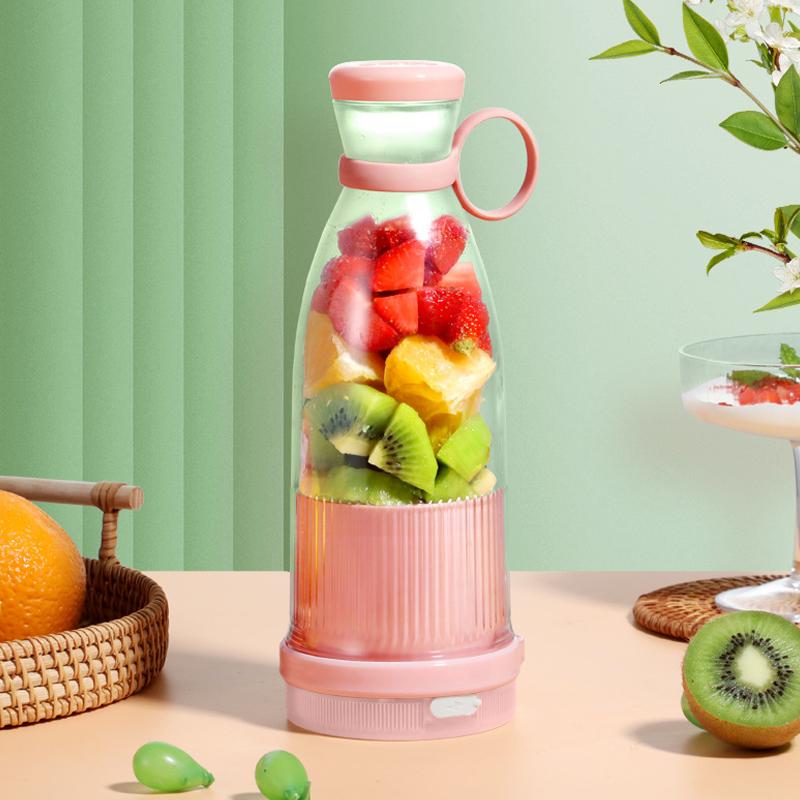 Happy Super Creative Nieuwe USB Mini Elektrische Juicer Draagbare Blender Fruitmixers Fruitextractors Multifunctionele Sapmaker Machine Smoothies Blender blauw
