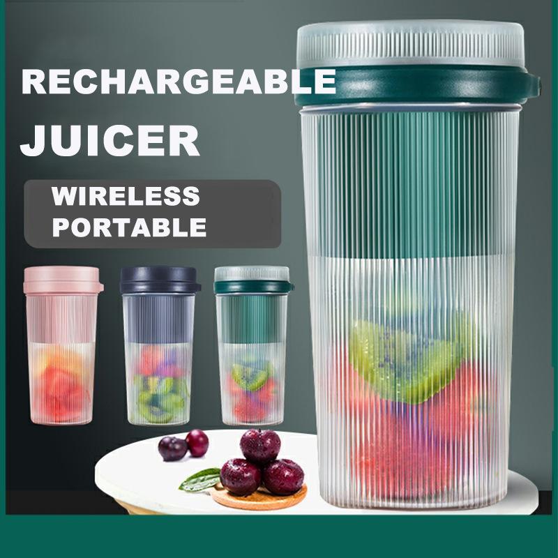 Happy Super Creative Draagbare elektrische sapcentrifuge, USB-minimixers, sapcentrifuges, fruitextractors, voedselmilkshake, multifunctionele sapmakermachine blauw