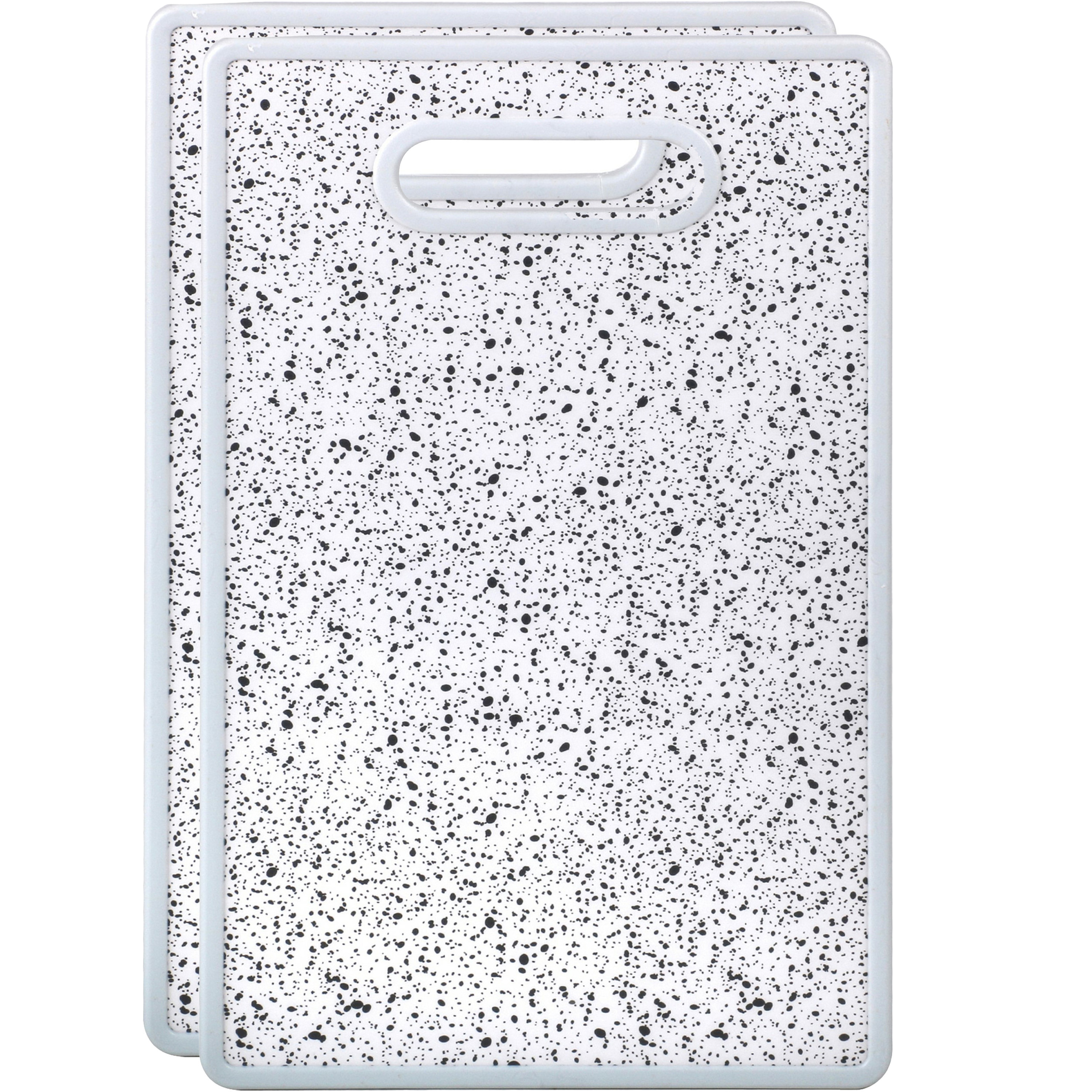 Urban Living keuken Snijplank - 2x - marmer look - wit - kunststof - 25 x 16 cm -