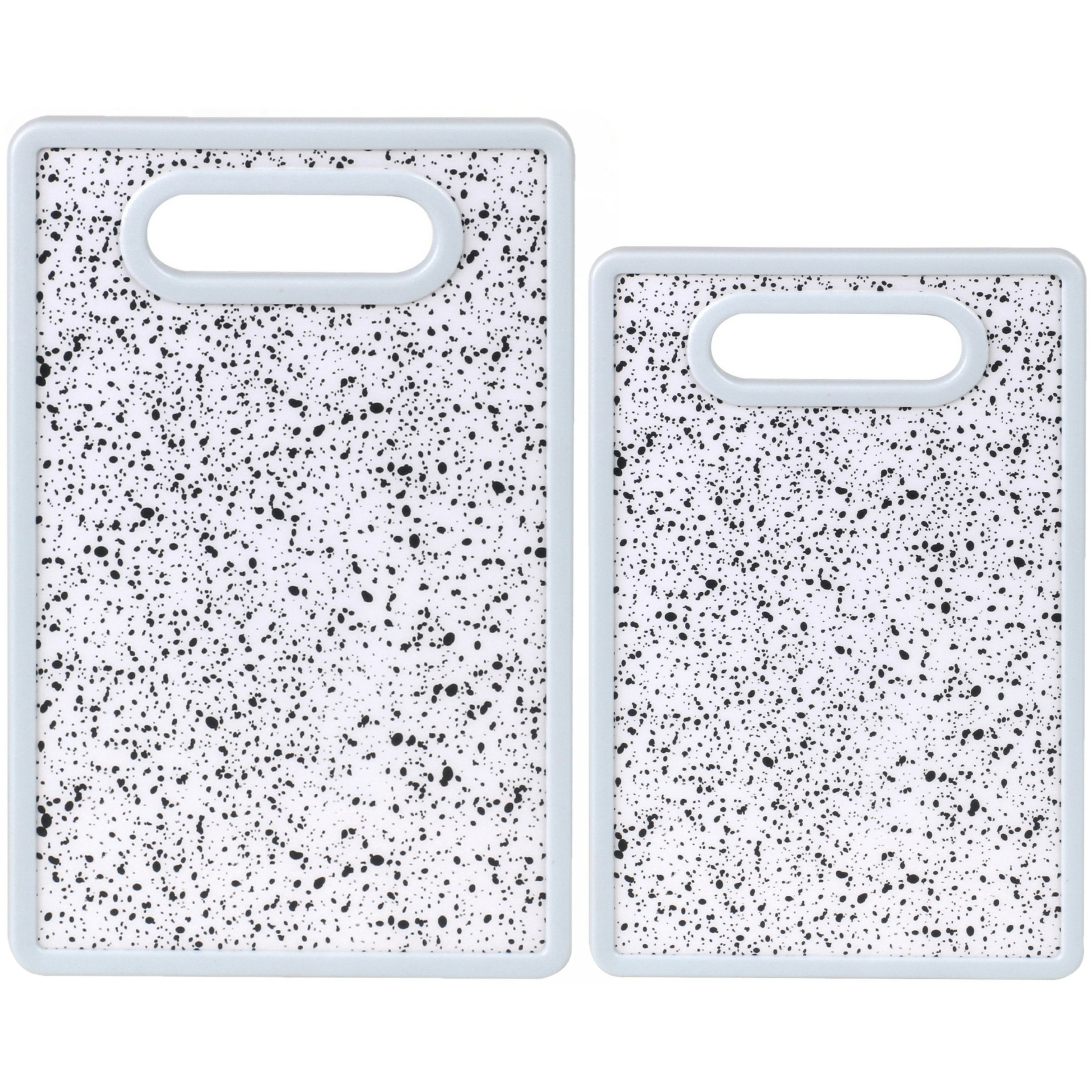 Urban Living keuken Snijplank - marmer look - wit - kunststof - 25 en 30 cm -