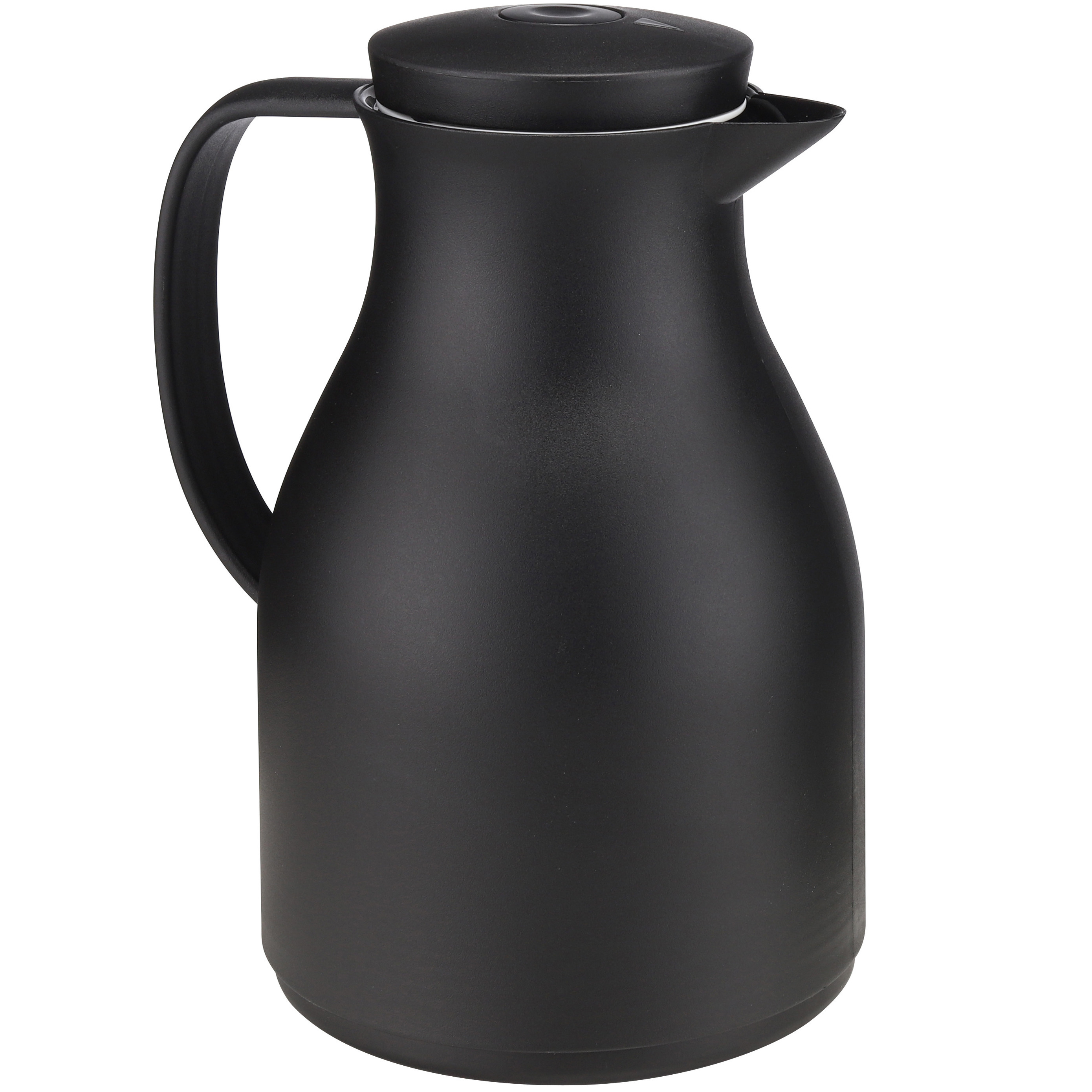 HI Isoleerkan - zwart - met drukknop - 1 liter - Koffiekan - thermoskan - warmhoud kan -