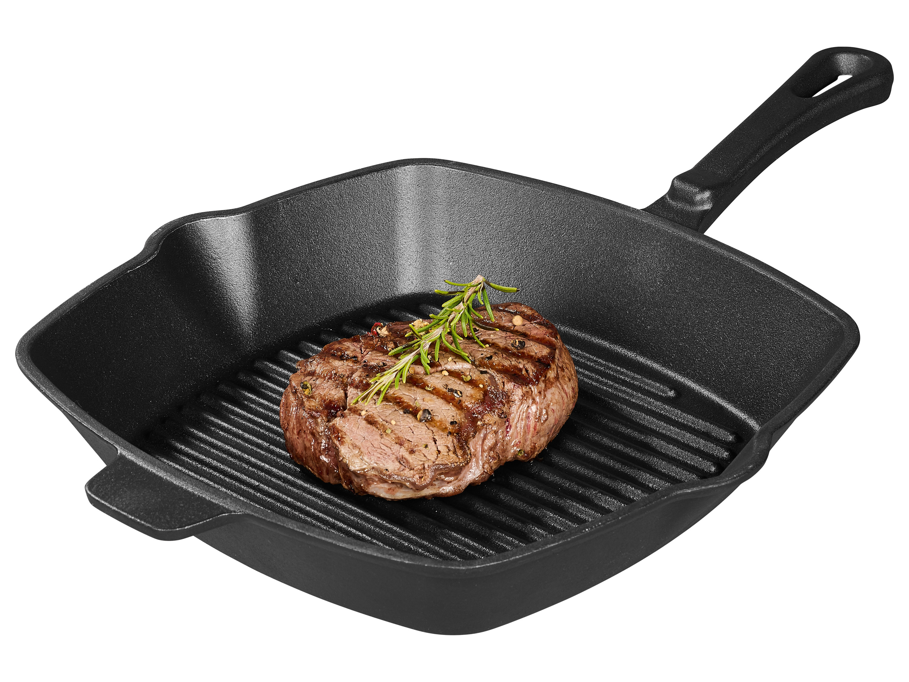 Grillmeister Gietijzeren grillpan 25 cm (Vierkant)