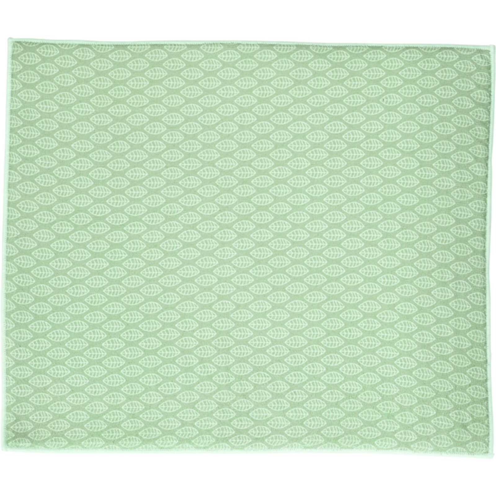 Merkloos Afwas afdruipmat keuken - absorberend - microvezel - groen blad - x cm -
