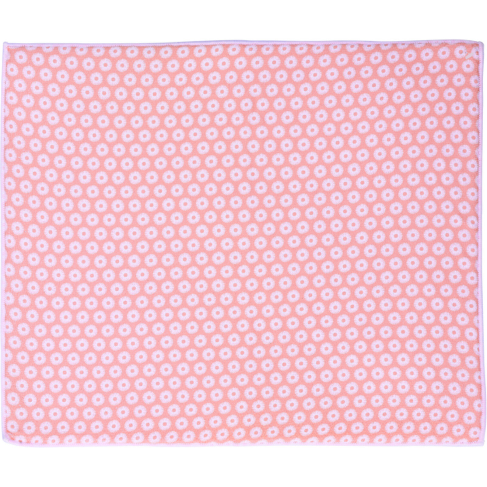 Merkloos Afwas afdruipmat keuken - absorberend - microvezel - roze bloem - x cm -