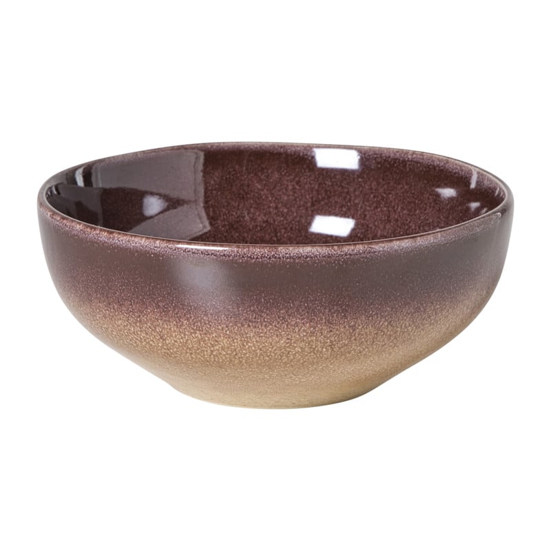 Xenos Schaaltje Olivia - bordeaux rood/beige - ø16.8x7 cm